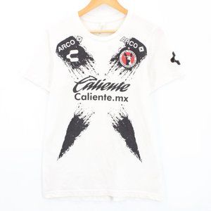 Club Tijuana Xolos T-Shirt Men's White Short Sleeve Crewneck Big Logo Graphic M